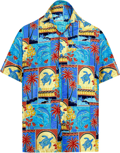 la-leela-shirt-casual-button-down-short-sleeve-beach-shirt-men-aloha-pocket-Blue_W273