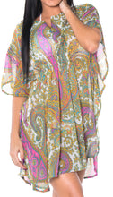 Load image into Gallery viewer, LA LEELA Womenâ€™s Bohemian Shirt Tunic Tops Blouse Beach Bikini Coverup US 8-14 Multicolor_C466