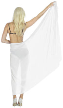 Load image into Gallery viewer, la-leela-sheer-chiffon-long-swim-dress-beach-sarong-solid-72x42-white_1701