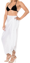 Cargar imagen en el visor de la galería, la-leela-sheer-chiffon-long-swim-dress-beach-sarong-solid-72x42-white_1701