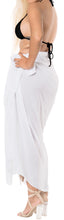 Cargar imagen en el visor de la galería, la-leela-sheer-chiffon-long-swim-dress-beach-sarong-solid-72x42-white_1701