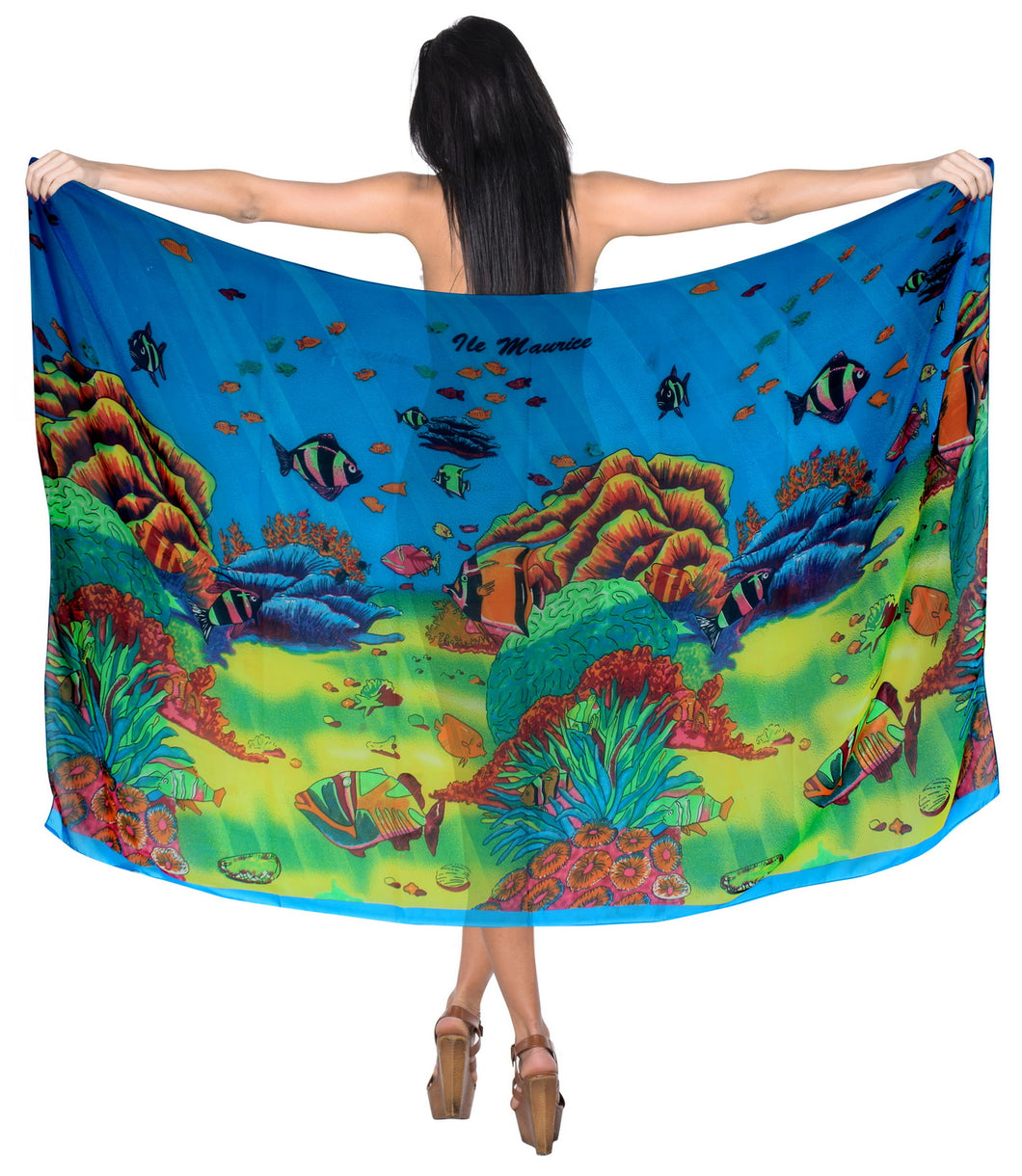 LA LEELA Women's Swimwear Pareo Cover Up Sarong Wrap Skirts 72