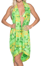 Load image into Gallery viewer, LA LEELA Women&#39;s Beach Swimsuit Sarong Swimwear Cover Up Tie One Size Green_R888