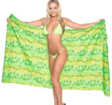 Load image into Gallery viewer, LA LEELA Women&#39;s Beach Swimsuit Sarong Swimwear Cover Up Tie One Size Green_R888