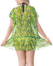 Load image into Gallery viewer, LA LEELA Women&#39;s Swimsuit Swimwear Cover Up  Dress US 14-18 Green_Q706