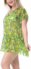 Load image into Gallery viewer, LA LEELA Women&#39;s Swimsuit Swimwear Cover Up  Dress US 14-18 Green_Q706