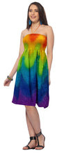 Load image into Gallery viewer, la-leela-soft-printed-aloha-beach-length-knee-tube-dress-multi-2358-one-size