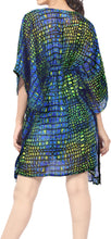 Load image into Gallery viewer, LA LEELA Women&#39;s Cute 3/4 Sleeve Chiffon Blouse Casual Top s US 8-14 Blue_Q663