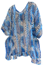 Load image into Gallery viewer, LA LEELA Nightgown Short Sleeve Women Comfy Sleeping Shirts Soft Nightshirts US 8-14 Blue_F993