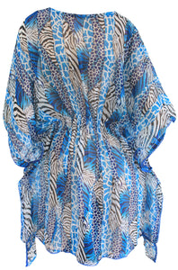LA LEELA Nightgown Short Sleeve Women Comfy Sleeping s Soft Nights US 8-14 Blue_F993