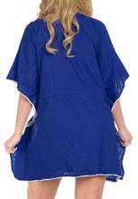 Load image into Gallery viewer, la-leela-rayon-solid-spring-summer-cover-up-osfm-14-28-l-4x-royal-blue_2556