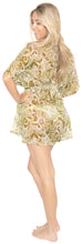 Load image into Gallery viewer, La Leela LIGHTWEIGHT CHIFFON Dress Caftan Beach Swim Cover up Plus Tunic Green