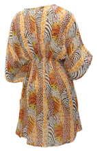 Load image into Gallery viewer, La Leela LIGHTWEIGHT CHIFFON Dancing Paisley Cover up Bikini Swimsuit Orange