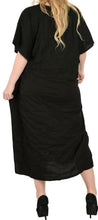 Load image into Gallery viewer, la-leela-pv-solid-long-caftan-kimono-dress-women-black_2098-osfm-14-18w-l-2x-black_r849