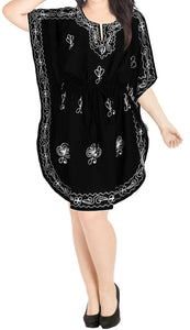 la-leela-bikni-swimwear-rayon-solid-summer-cover-up-OSFM 16-28W [XL- 4X]-Halloween Black_P257
