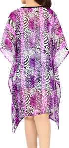 LA LEELA s Swimsuit Cover Up for Women Bathing Suit Swimwear Beach Kaftan Dress US 16-26W Purple_X912