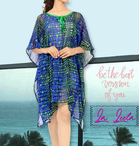 LA LEELA Swimsuit Cover Up for Women Bathing Suit Swimwear Beach Kaftan Dress US 16-26W st Patrick's day Green_X914