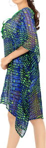 LA LEELA Swimsuit Cover Up for Women Bathing Suit Swimwear Beach Kaftan Dress US 16-26W st Patrick's day Green_X914