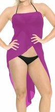 Load image into Gallery viewer, La Leela Women&#39;s Bikini Beach Wrap Hawaiian Sarong Swimming Suit Bathing Pareo Beachwear Dress Cover up Long 68&quot;x42&quot; Purple 116918