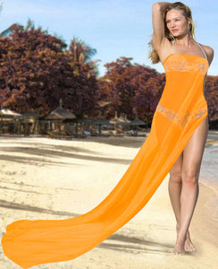 La Leela Women's Bikini Beach Wrap Hawaiian Sarong Swimming Suit Bathing Pareo Beachwear Dress Cover up Long 68"x42" Golden 117021