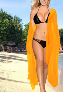 La Leela Women's Bikini Beach Wrap Hawaiian Sarong Swimming Suit Bathing Pareo Beachwear Dress Cover up Long 68"x42" Golden 117021
