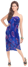 Load image into Gallery viewer, LA LEELA Women&#39;s Summer Beach Wrap Cover Up Maxi Skirt Sarong 72&quot;x42&quot; Blue_C383