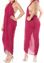 Load image into Gallery viewer, La Leela Women&#39;s Bikini Beach Wrap Hawaiian Sarong Swimming Suit Bathing Pareo Beachwear Valentines Day Dress Cover up Long 78&quot;x42&quot; Pink 118004