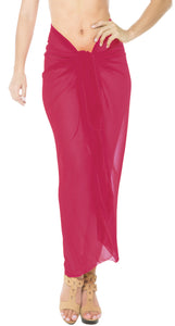 La Leela Women's Bikini Beach Wrap Hawaiian Sarong Swimming Suit Bathing Pareo Beachwear Valentines Day Dress Cover up Long 78"x42" Pink 118004
