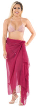Load image into Gallery viewer, La Leela Women&#39;s Bikini Beach Wrap Hawaiian Sarong Swimming Suit Bathing Pareo Beachwear Valentines Day Dress Cover up Long 78&quot;x42&quot; Pink 118004