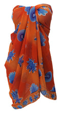 Load image into Gallery viewer, LA LEELA Women&#39;s Pareo Beach Swimwear Wrap Bikini Sarong 72&quot;x42&quot; Orange_T520