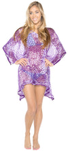 Load image into Gallery viewer, LA LEELA Women&#39;s Summer Loose Casual 3/4 Sleeve Chiffon Top T-Shirt Blouse US 8-14 Purple_P801