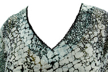 Load image into Gallery viewer, LA LEELA Women&#39;s Printed 3/4 Sleeve Blouse Tops Tunic Shirt US 8-14 Grey_P800