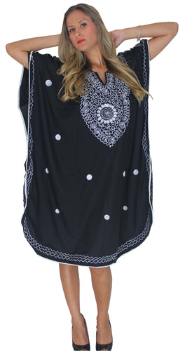 la-leela-bikni-swimwear-rayon-solid-summer-cover-up-OSFM 16-28W [XL- 4X]-Halloween Black_I272