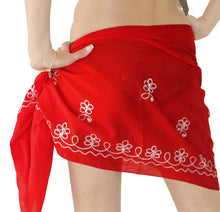 Load image into Gallery viewer, LA LEELA Women Beachwear Mini Sarong Bikini Cover up Wrap Dress Solid 7