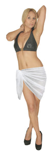 LA LEELA Women Beachwear Mini Sarong Bikini Cover up Wrap Dress Solid 7