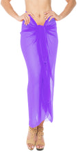 Load image into Gallery viewer, La Leela Women&#39;s Bikini Beach Wrap Hawaiian Sarong Swimming Suit Bathing Pareo Beachwear Valentines Day Dress Cover up Long 78&quot;x42&quot; Purple 119716