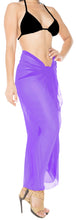 Load image into Gallery viewer, La Leela Women&#39;s Bikini Beach Wrap Hawaiian Sarong Swimming Suit Bathing Pareo Beachwear Valentines Day Dress Cover up Long 78&quot;x42&quot; Purple 119716
