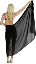 Load image into Gallery viewer, la-leela-sheer-chiffon-swimsuit-cover-up-wrap-sarong-solid-88x42-black_1722