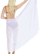 Load image into Gallery viewer, la-leela-sheer-chiffon-bathing-suit-wrap-women-sarong-solid-88x42-white_1723