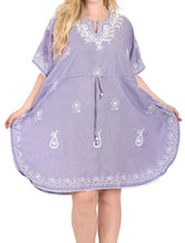 Load image into Gallery viewer, la-leela-bikni-swimwear-cover-ups-rayon-solid-loose-gown-women-osfm-14-28-l-4x-light-violet_2534