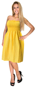 la-leela-rayon-solid-vacation-womens-party-top-tube-dress-yellow-2032-one-size