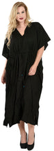 Load image into Gallery viewer, la-leela-lounge-rayon-solid-long-caftan-swim-dress-ladies-black_1144-osfm-14-18w-l-2x