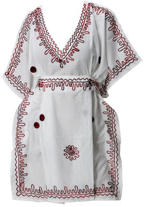 LA LEELA Women's Cute V-Necks Short Sleeve Casual Tunic Dress for Summer US 10-14 White_T320 LA LEELA Women's Cute V-Necks Short Sleeve Casual Tunic Dress for Summer US 10-14 White_T320