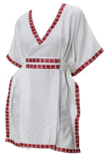 Load image into Gallery viewer, LA LEELA Women&#39;s Short Sleeve Tunic Dress for Summer Swing Shift Dresses US 10-14 White_T314