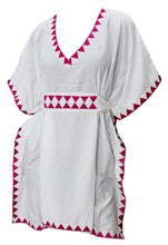 Load image into Gallery viewer, LA LEELA Summer Short Sleeve Tunic Dress for Women Swing Shift Dresses US 10-14 White_T313