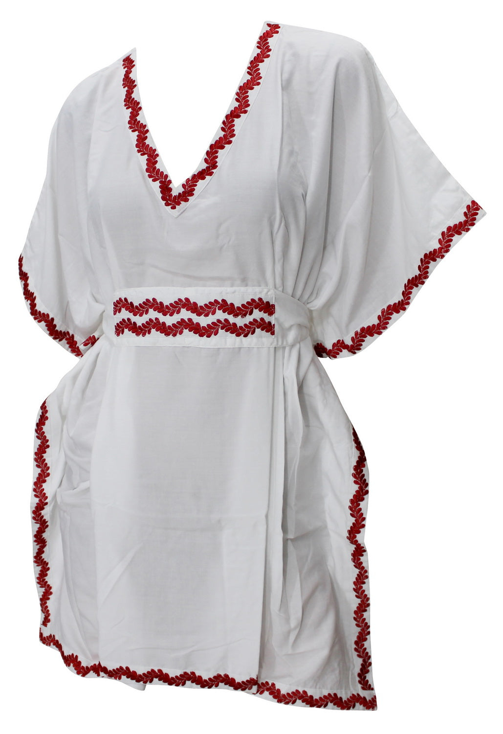LA LEELA Women Summer Sundress Beach Cover up Plain Loose Tank Dress US  10-14 White_T308