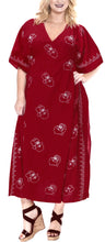 Load image into Gallery viewer, la-leela-christmas-santa-solid-casual-maxi-womens-osfm-14-18-l-2x-red_3596