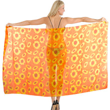Load image into Gallery viewer, LA LEELA Womens Hawaiian Sarong For Women Plus Size Beach Wrap 72&quot;x42&quot; Orange_L721