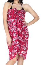Load image into Gallery viewer, LA LEELA Women&#39;s Boho Sarong Bikini Cover Ups Beach Wrap Towel One Size Red_L720