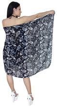 Load image into Gallery viewer, LA LEELA Women&#39;s Sarong Swimsuit Cover Up Summer Beach Wrap One Size Black_L719
